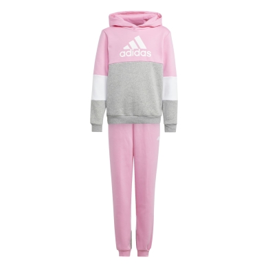 adidas Tracksuit Colourblock Fleece (Cotton Blend) pink/grey Girls